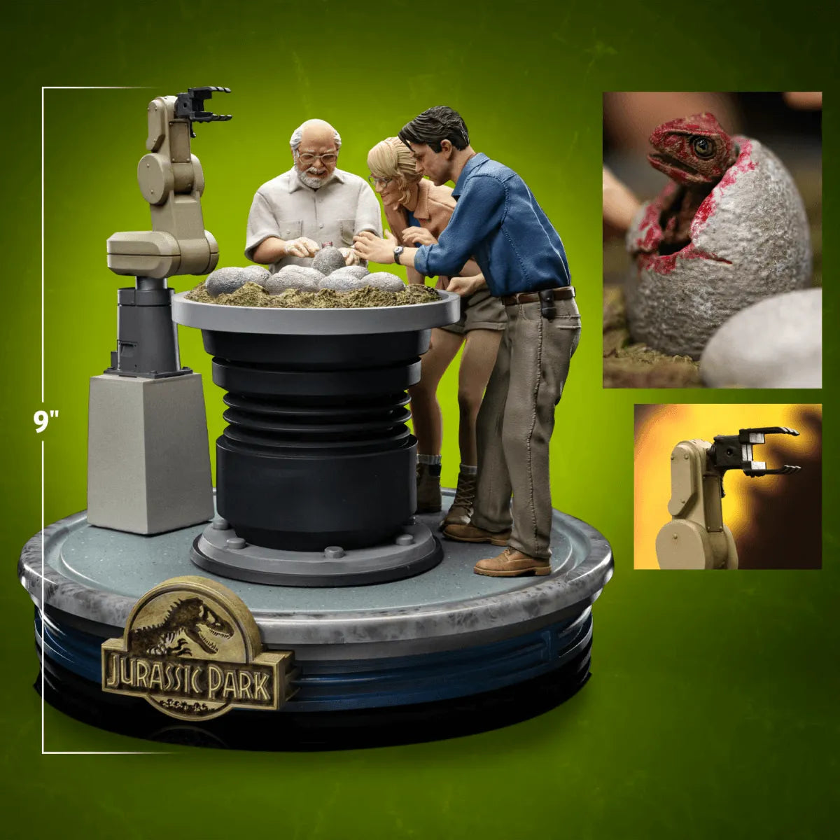 IRO54629 Jurassic Park - Dino Hatchling Deluxe 1:10 Statue - Iron Studios - Titan Pop Culture