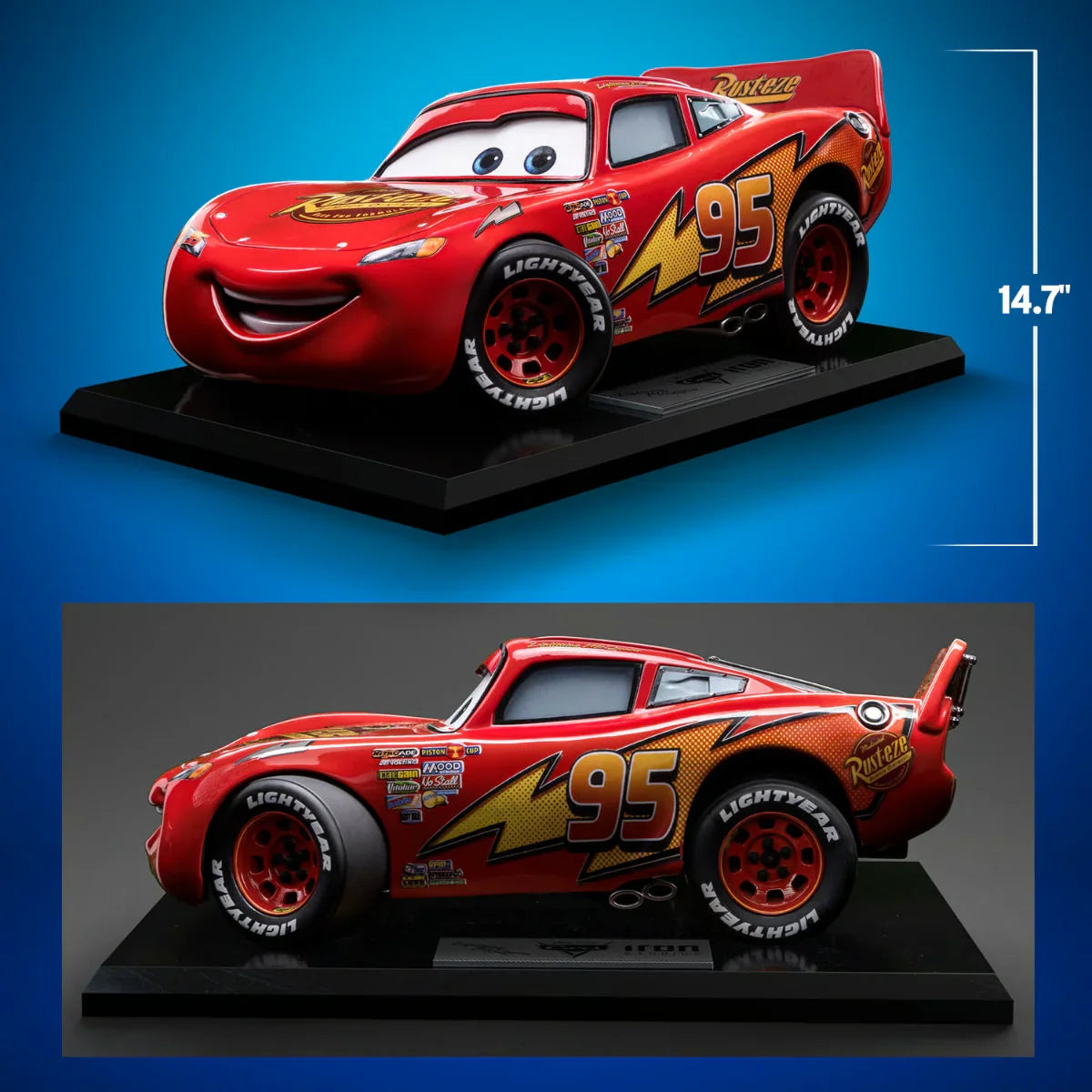 Coches - Estatua de Rayo McQueen a escala 1:10