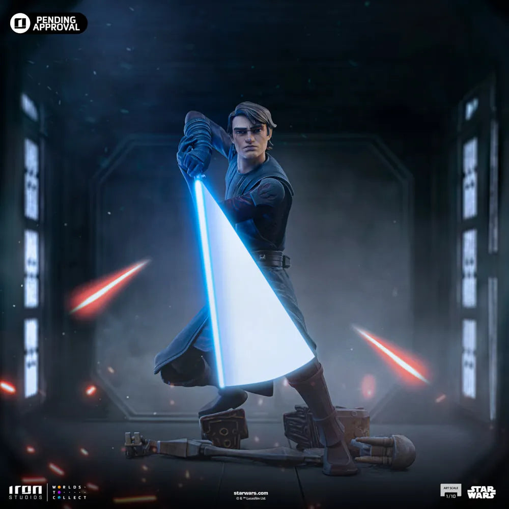 IRO57880 Star Wars: Clone Wars - Anakin Skywalker 1:10 Scale Statue - Iron Studios - Titan Pop Culture