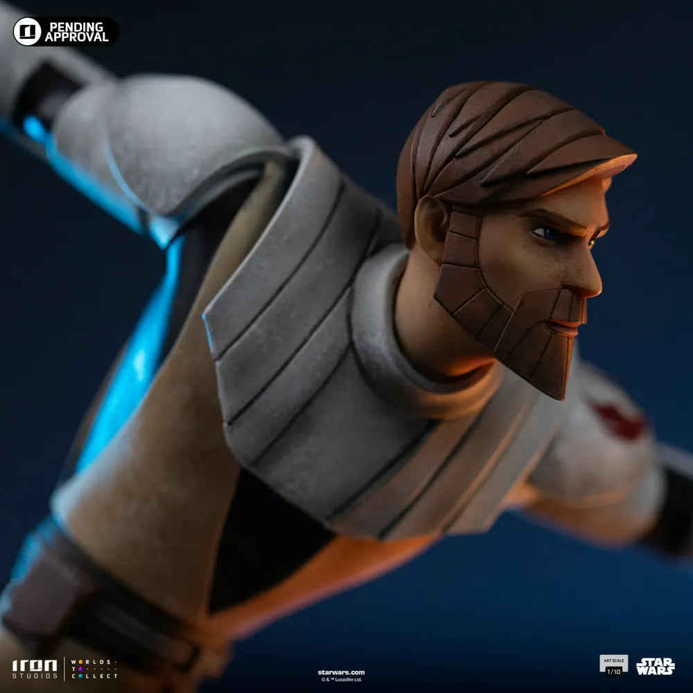 IRO57897 Star Wars: Clone Wars - Obi-Wan Kenobi 1:10 Scale Statue - Iron Studios - Titan Pop Culture