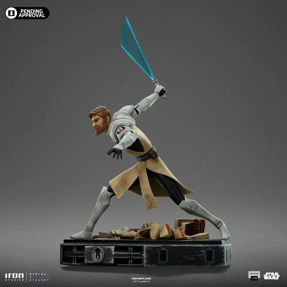 IRO57897 Star Wars: Clone Wars - Obi-Wan Kenobi 1:10 Scale Statue - Iron Studios - Titan Pop Culture