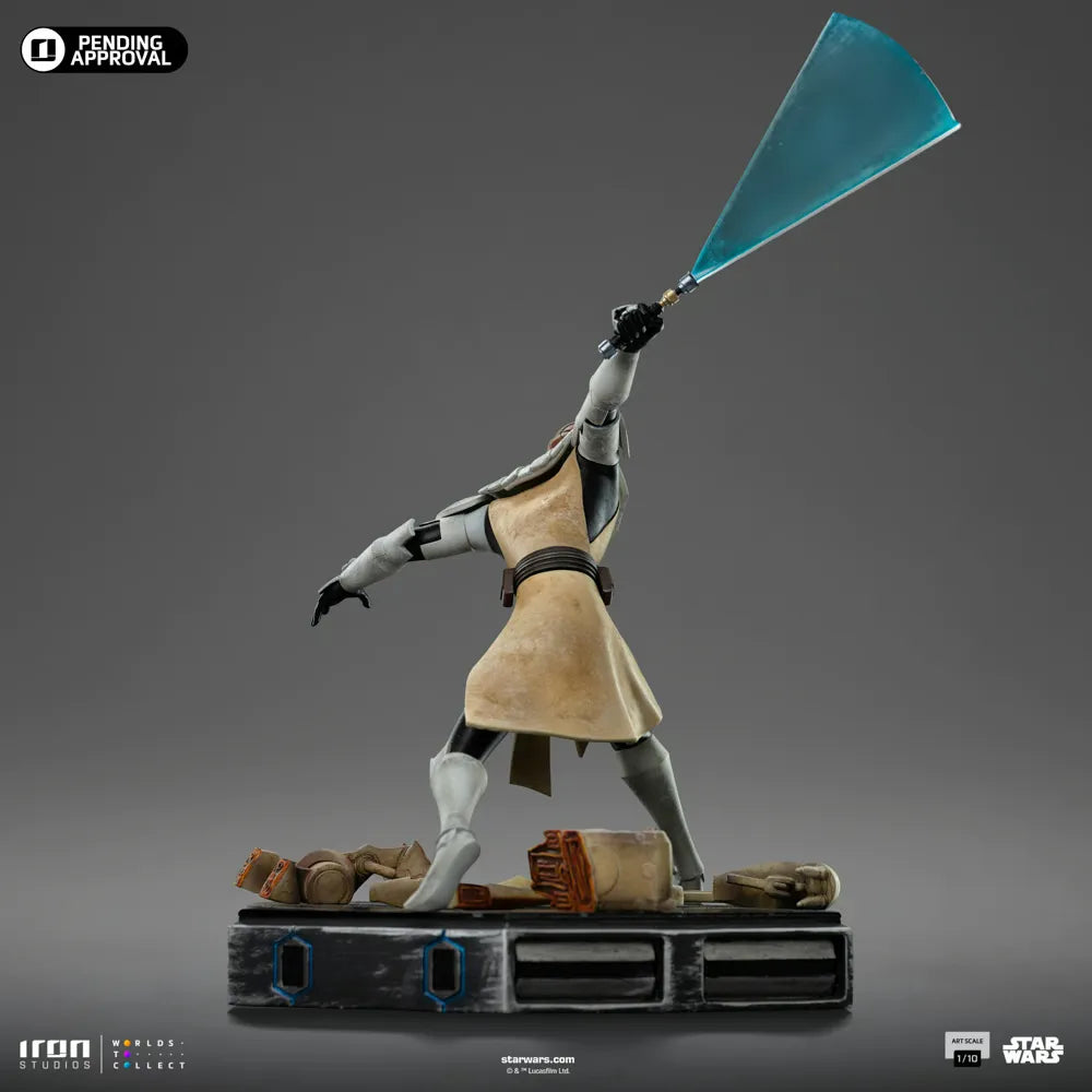 IRO57897 Star Wars: Clone Wars - Obi-Wan Kenobi 1:10 Scale Statue - Iron Studios - Titan Pop Culture