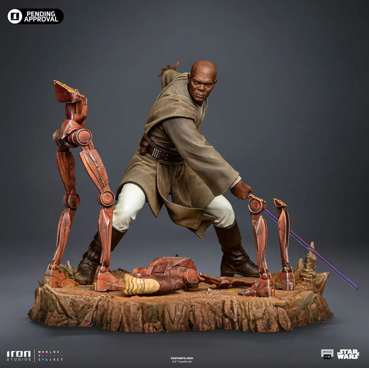 IRO59426 Star Wars: - Mace Windu 1:10 Scale Statue - Iron Studios - Titan Pop Culture