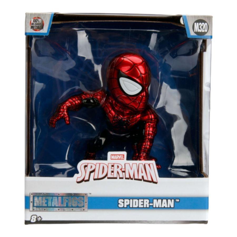 JAD30335 Spider-Man (comics) - Spider-Man Red / Black 4" Metals - Jada Toys - Titan Pop Culture