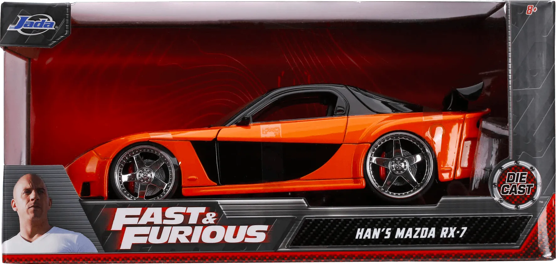 JAD30732 Fast and Furious - Han's Mazda RX-7 1:24 Scale Hollywood Ride - Jada Toys - Titan Pop Culture