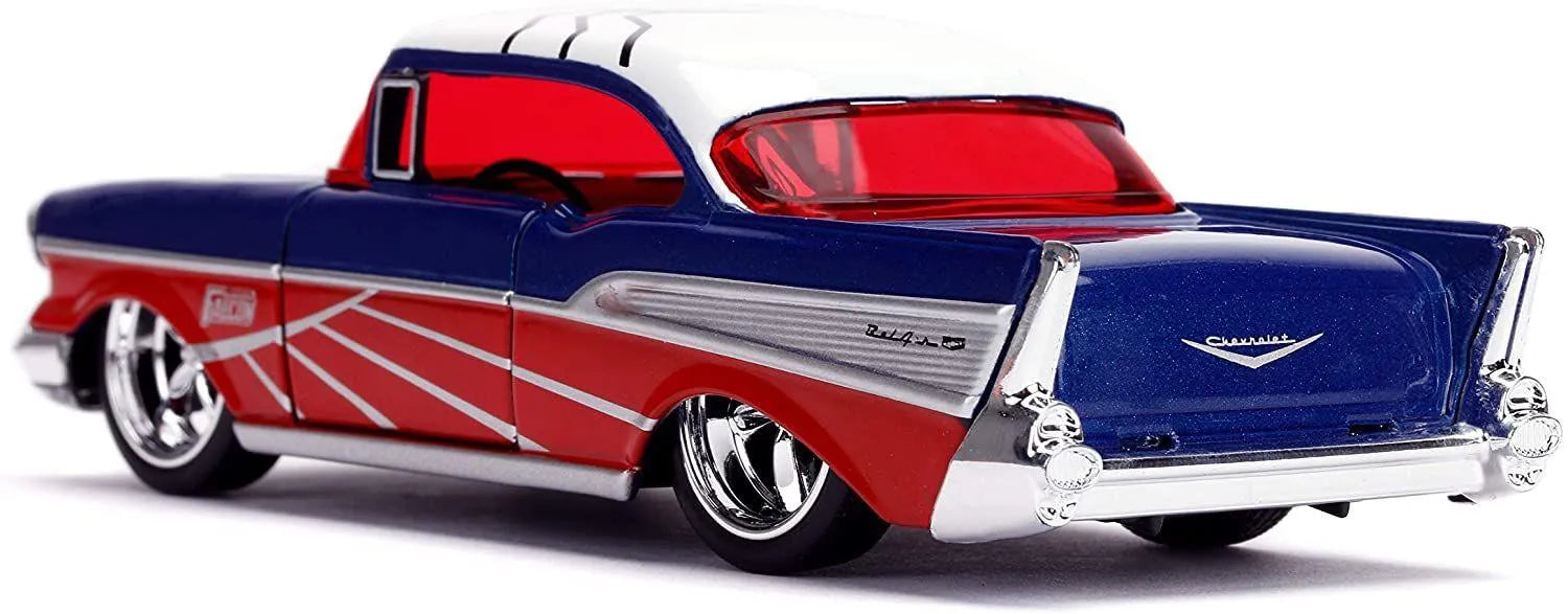 JAD31762 Marvel Comics - Falcon 1957 Chevy Bel-Air 1:32 Scale Hollywood Ride - Jada Toys - Titan Pop Culture