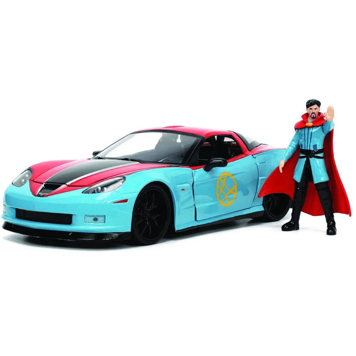 JAD32115 Avengers (comics) - Doctor Strange & 2006 Chevrolet Corvette Z06 1:24 Scale - Jada Toys - Titan Pop Culture