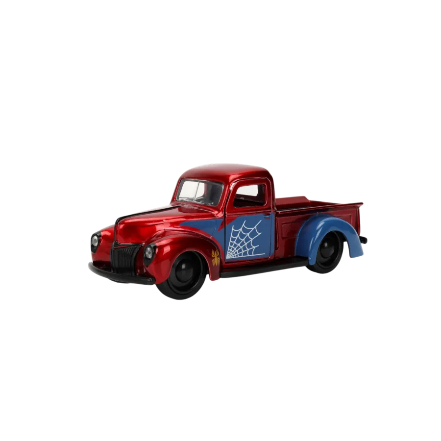 JAD32117 Marvel Comics - 1941 Ford Pickup Spider-Man 1:32 Scale Diecast Vehicle - Jada Toys - Titan Pop Culture