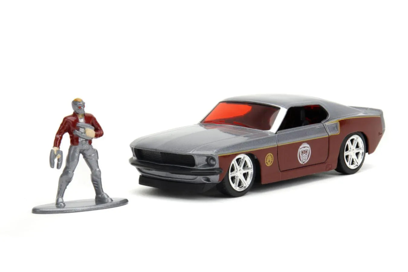 JAD33077 Marvel Comics - 1969 Ford Mustang Fastback 1:32 Scale Vehicle with Star Lord Figure - Jada Toys - Titan Pop Culture