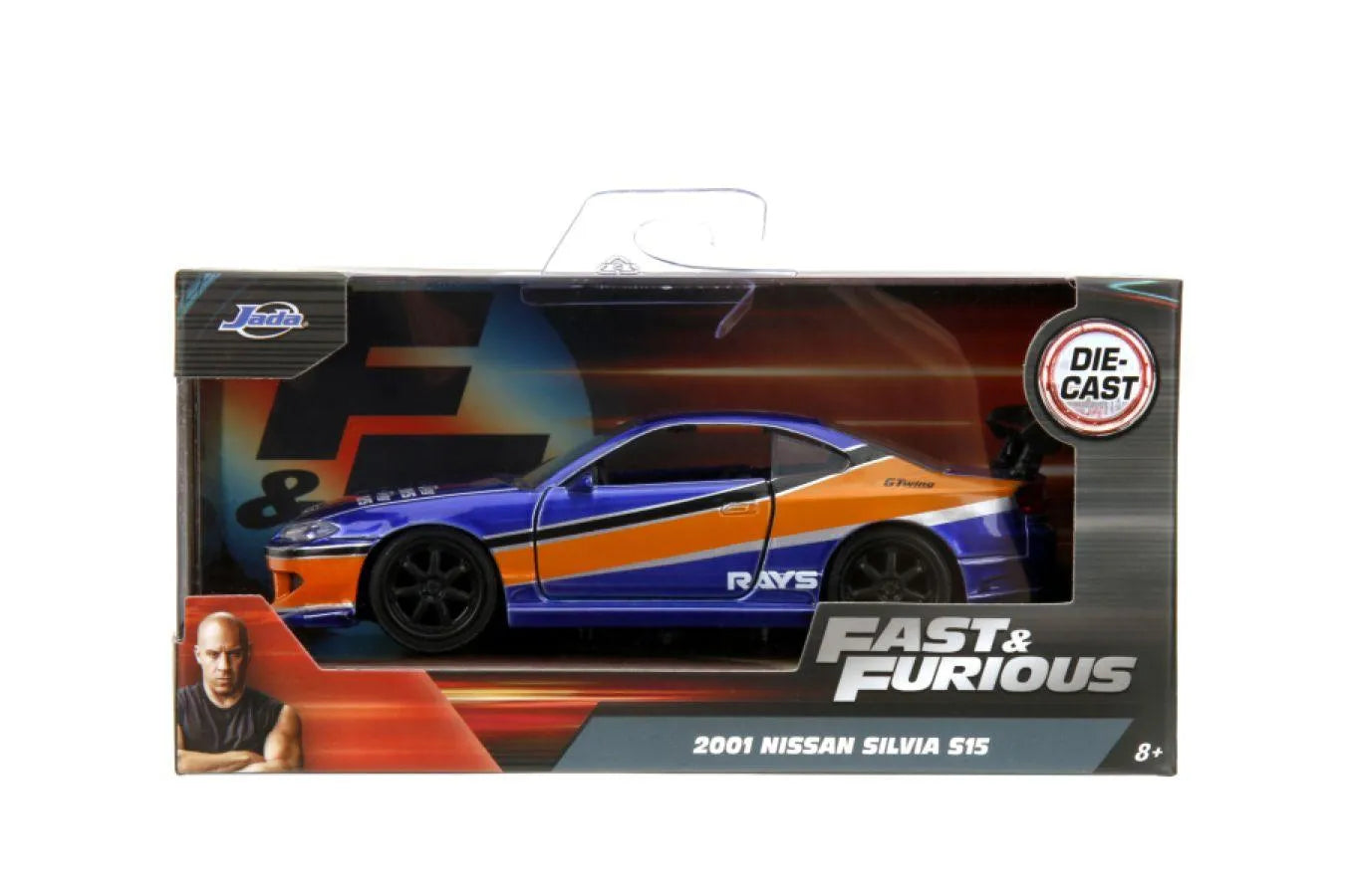 JAD34446 Fast and the Furious - Han's 2001 Nissan Silvia S15 1:32 Scale Diecast Vehicle - Jada Toys - Titan Pop Culture