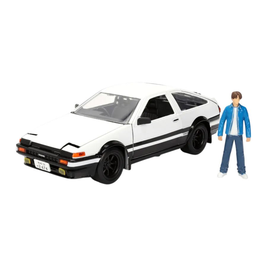 JAD34501 Initial D - 1:24 1986 Toyota Trueno with Takumi - Jada Toys - Titan Pop Culture