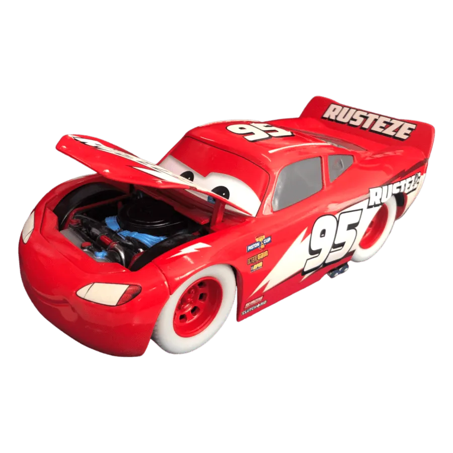 JAD34846 Cars - Lightning McQueen Glow 1:24 Diecast Vehicle - Jada Toys - Titan Pop Culture