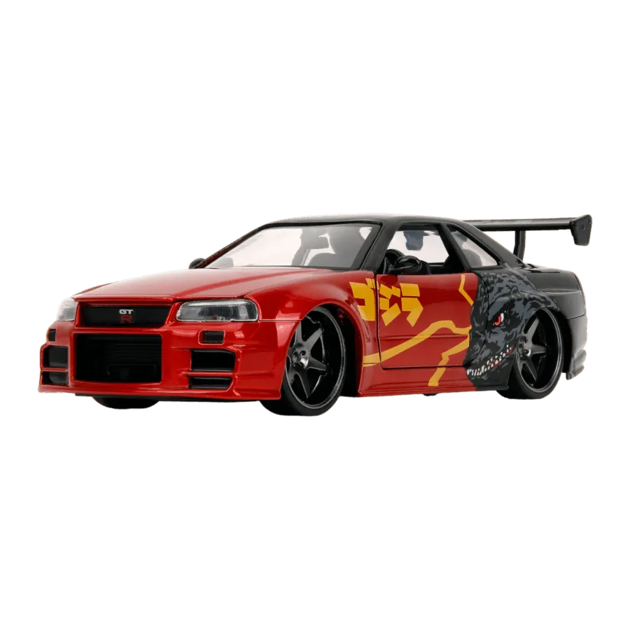 JAD35133 Godzilla - Nissan GTR 1:24 Scale Diecast Vehicle - Jada Toys - Titan Pop Culture