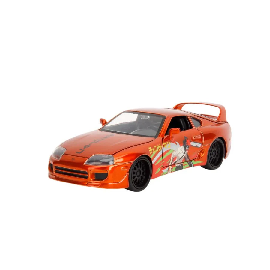 JAD35181 Chainsaw Man - 1:24 1995 Toyota Supra with Chainsaw Man - Jada Toys - Titan Pop Culture