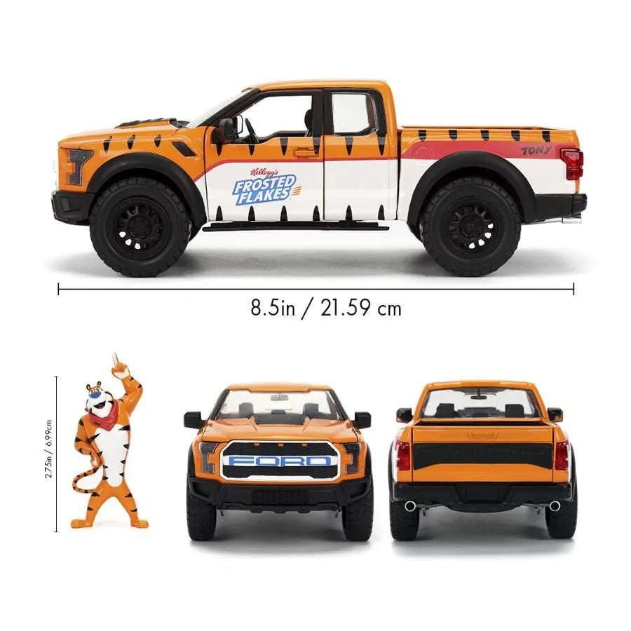 JAD35470 Kellogg's - Ford F150 Raptor 1:24 Scale Diecast Vehicle with Tony the Tiger - Jada Toys - Titan Pop Culture