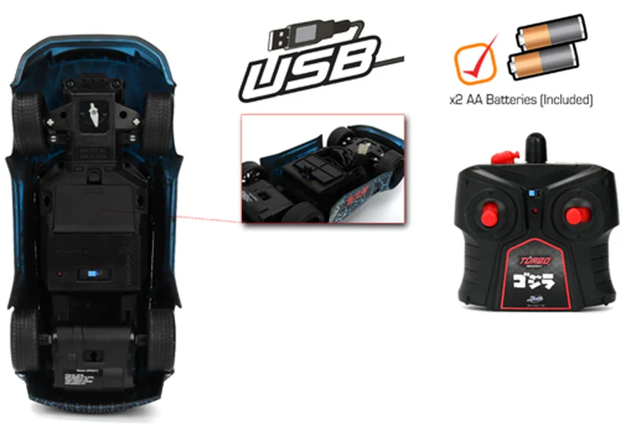 Hollywood Rides - Godzilla 2009 Nissan GT-R (R35) 1:16 Scale Remote Control Car