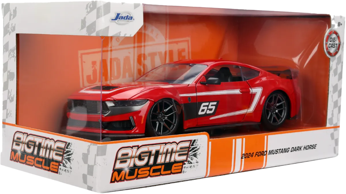 JAD36346 Big Time Muscle - 2024 Ford Mustang Dark Horse 1:24 Scale Diecast Vehicle - Jada Toys - Titan Pop Culture