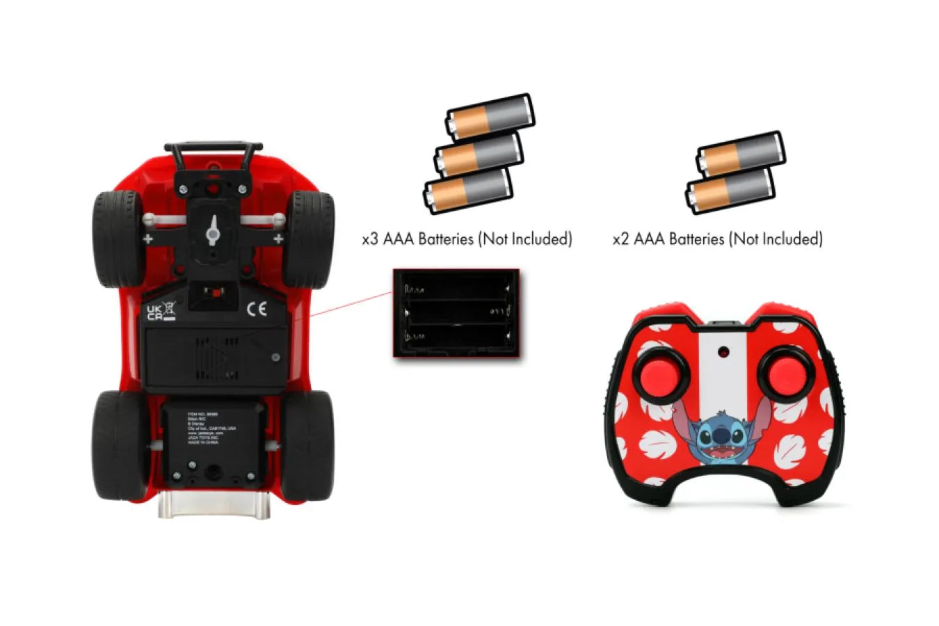 JAD36369 Lilo & Stitch - Stitch in Red Buggy 1:24 Scale Remote Control Car - Jada Toys - Titan Pop Culture