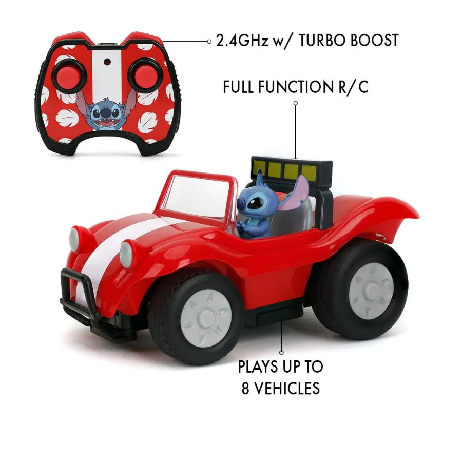 JAD36369 Lilo & Stitch - Stitch in Red Buggy 1:24 Scale Remote Control Car - Jada Toys - Titan Pop Culture