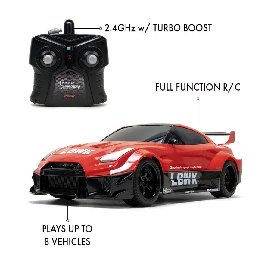 JAD36799 GT Racing - 2020 Nissan GT-R {R35} Liberty Walk 1:16 Scale Remote Control Car - Jada Toys - Titan Pop Culture