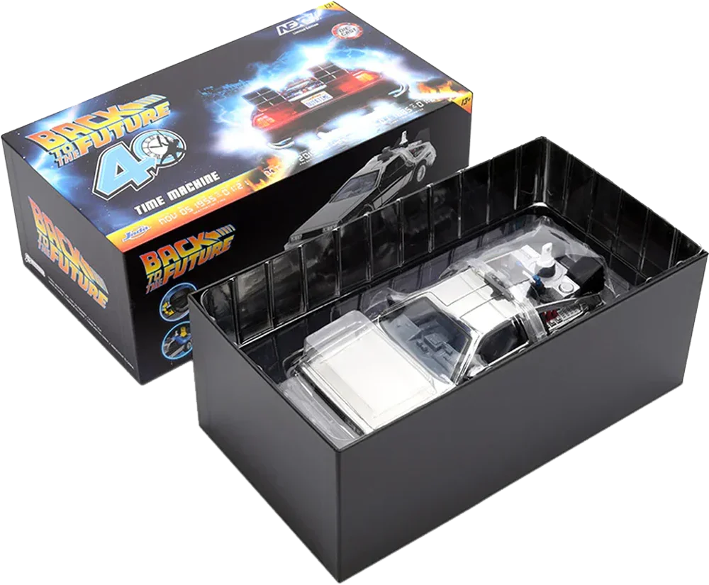 Regreso al futuro - Delorean (Chrome) Vehículo de fundición a escala 1:24