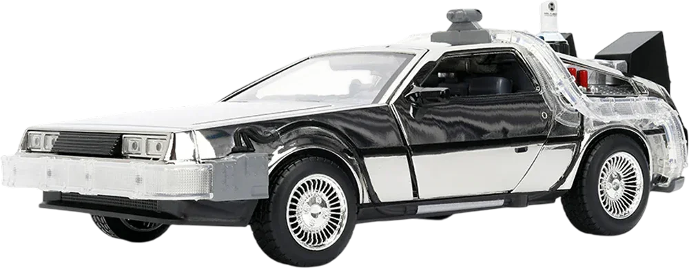 Back to the Future - Delorean (Chrome) 1:24 Scale Diecast Vehicle