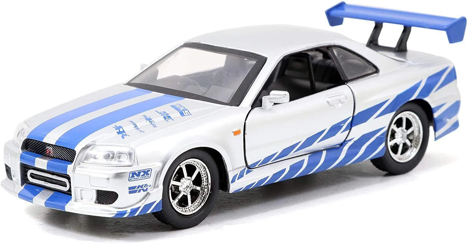 JAD97184 Fast and Furious - 2002 Nissan Skyline GTR R34 Silver 1:32 Scale Hollywood Ride - Jada Toys - Titan Pop Culture