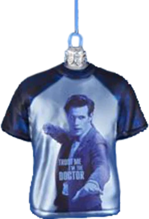 Doctor Who - T-Shirt Shape 3.5" Glass Xmas Ornament