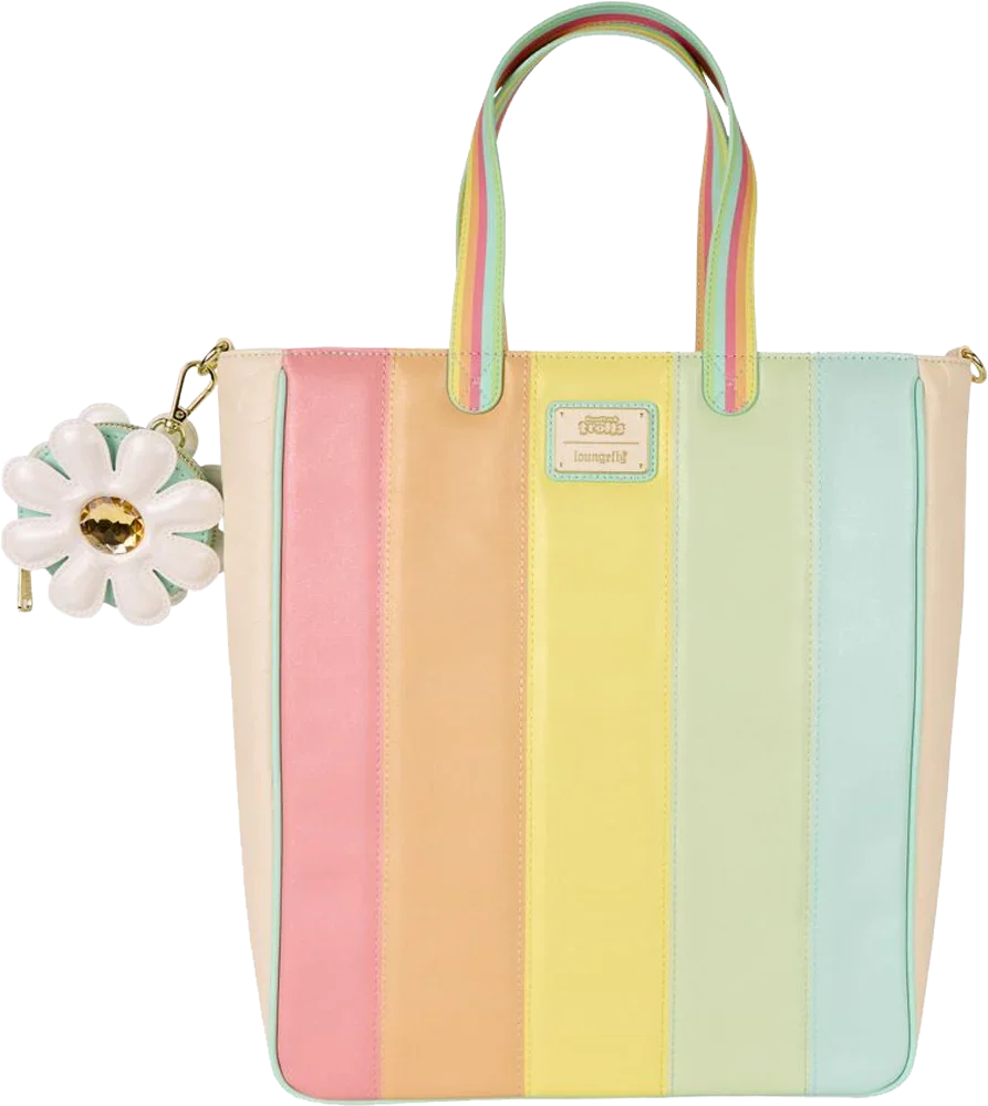 Good Luck Trolls - Trolls with Faux Fur Tote Bag & Detachable Coin Bag