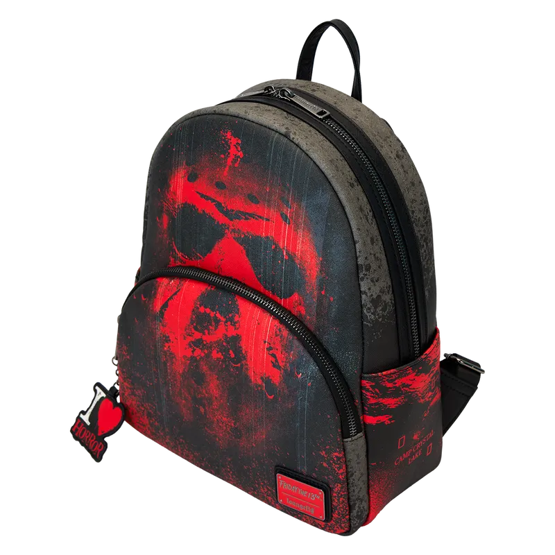 LOUFRIBK0014 I Heart Horror - Friday the 13th Mini Backpack - Loungefly - Titan Pop Culture