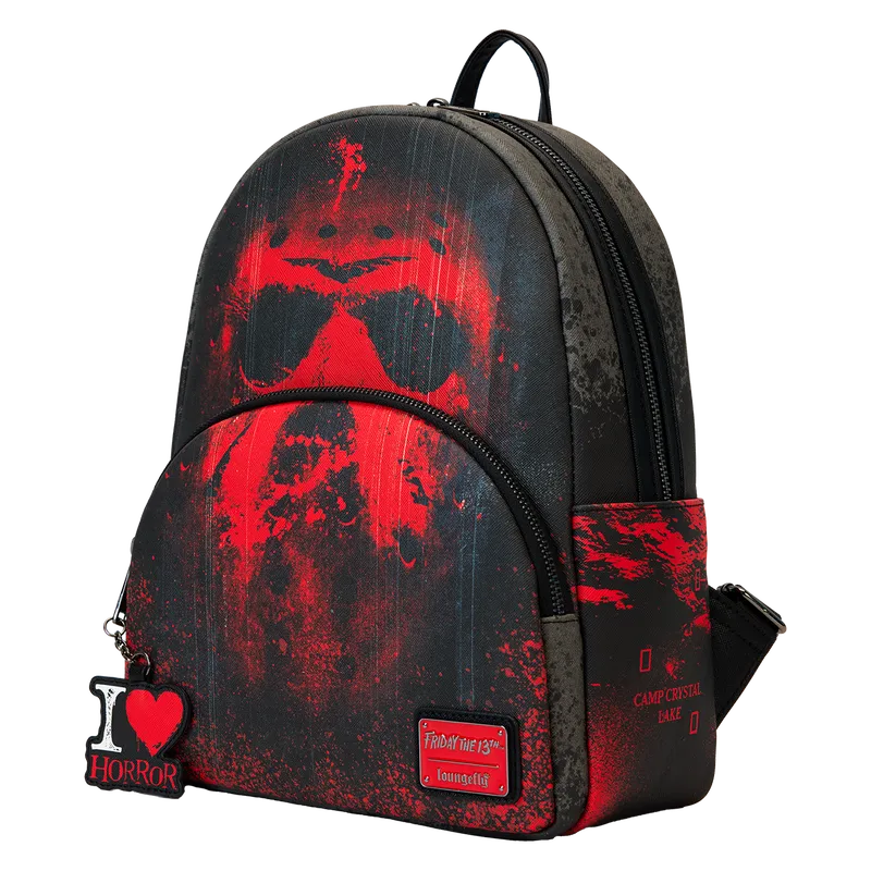 LOUFRIBK0014 I Heart Horror - Friday the 13th Mini Backpack - Loungefly - Titan Pop Culture