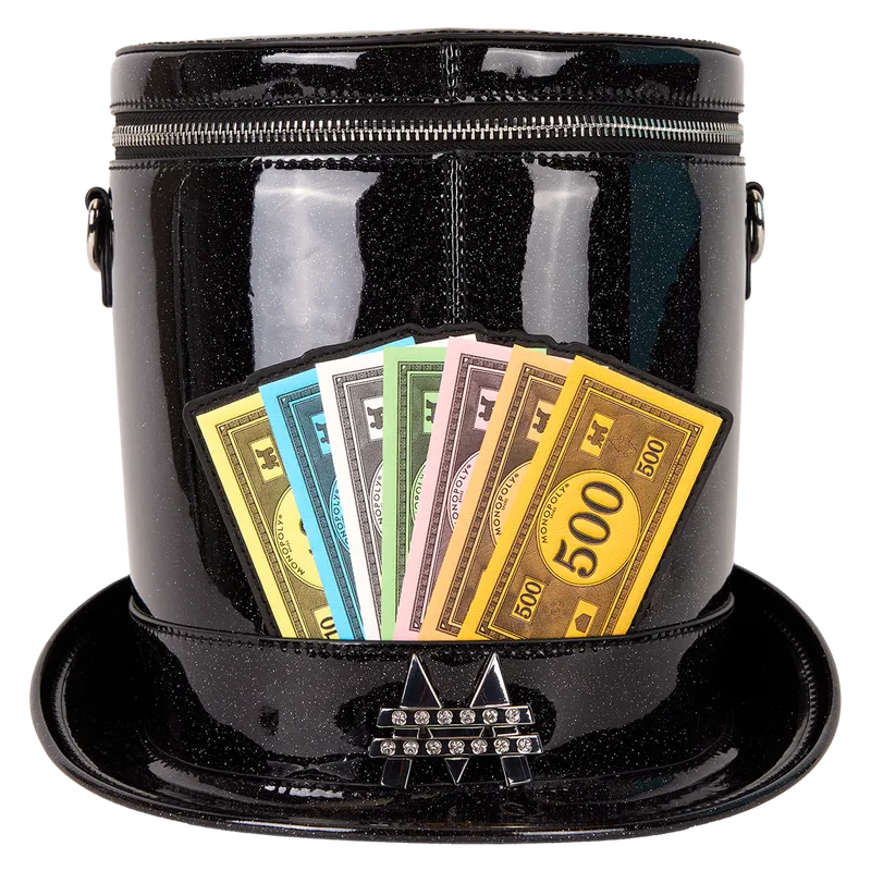 LOUHASTB0001 Monopoly 90th - Top Hat Glitter Figural Crossbody Bag - Loungefly - Titan Pop Culture