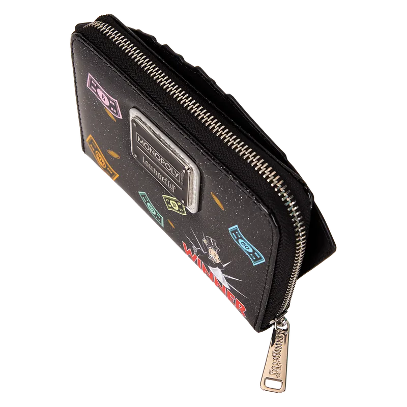 LOUHASWA0001 Monopoly 90th - Money Glitter Zip Around Wallet - Loungefly - Titan Pop Culture