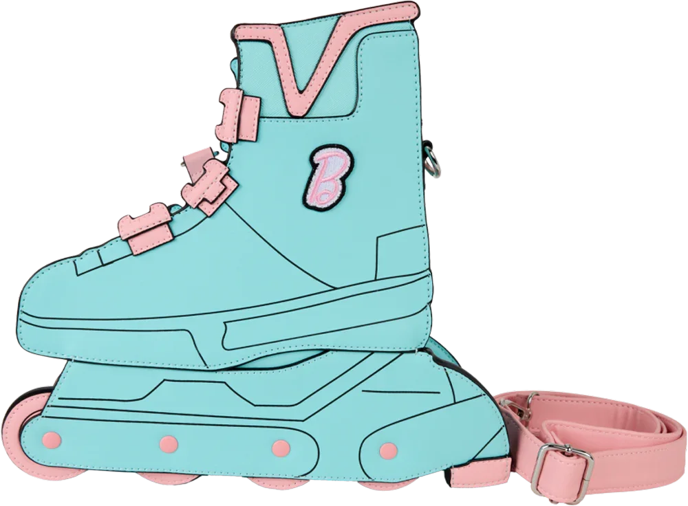 Barbie - Classic Barbie Figural Skate Crossbody Bag with Moving Wheels