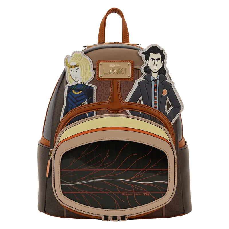 LOUMVBK0321 Loki (TV) - TVA Lenticular Multiverse Mini Backpack - Loungefly - Titan Pop Culture