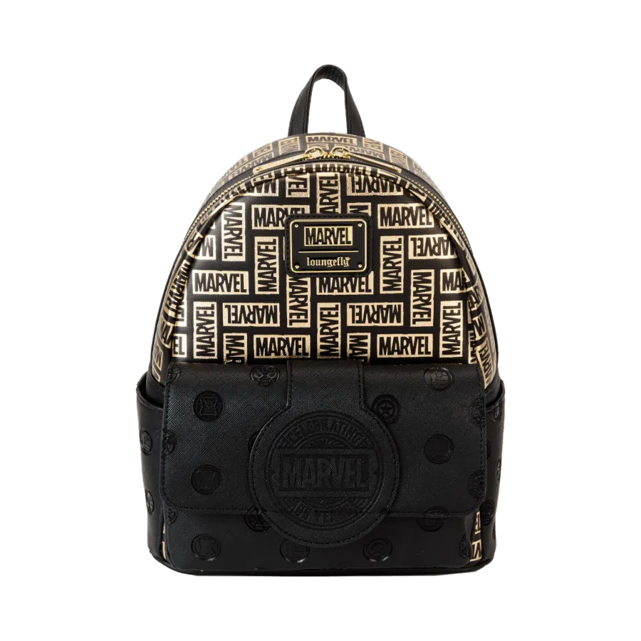 LOUMVBK0348 Marvel Comics - 85th Anniversary All-Over Print Logo Classic Mini Backpack - Loungefly - Titan Pop Culture
