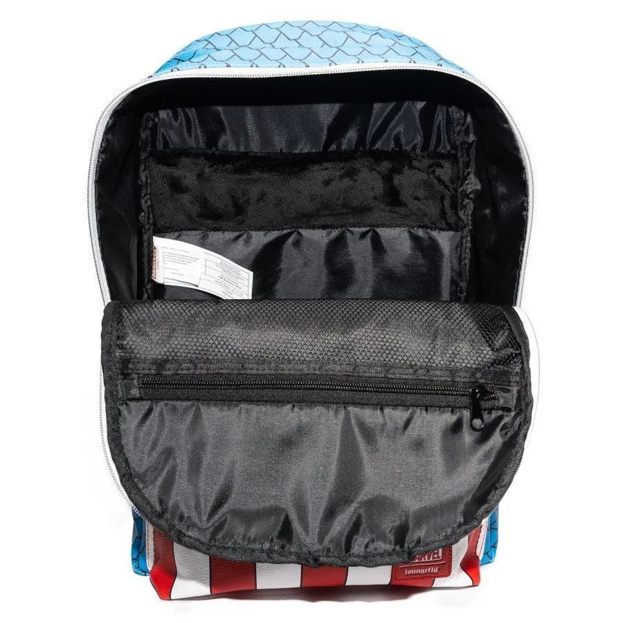 LOUMVBKS0002 Captain America - Costume Mini Backpack with Pin - Loungefly - Titan Pop Culture