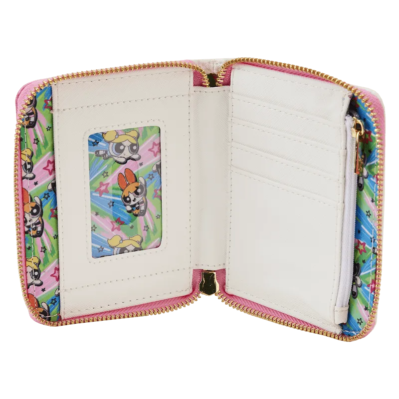 LOUPPGWA0001 Powerpuff Girls - Powerpuff GIrls Vs Mojo Jojo Zip Around Wallet - Loungefly - Titan Pop Culture
