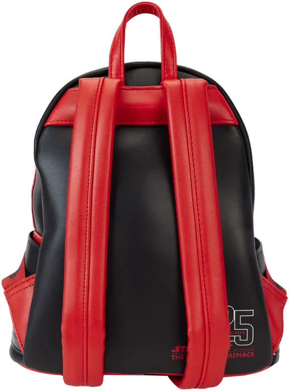 LOUSTBK0433 Star Wars: The Phantom Menace 25th Anniversary - Darth Maul with Hood Mini Backpack - Loungefly - Titan Pop Culture