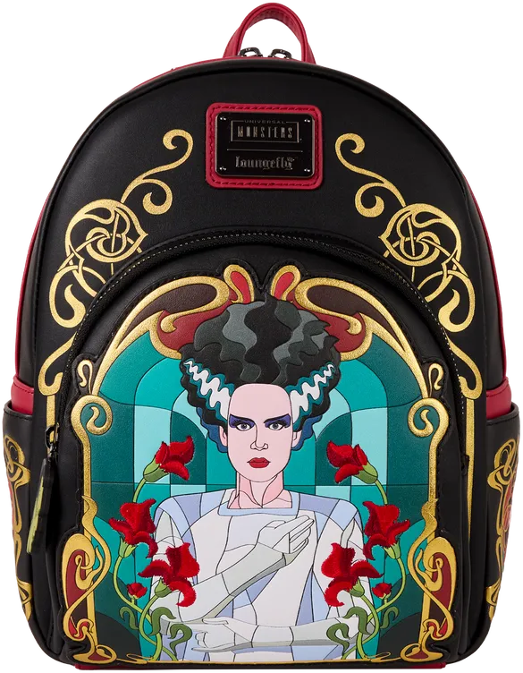 LOUUMBK0035 Universal Monsters - The Bride of Frankenstein Stained Glass Mini Backpack - Loungefly - Titan Pop Culture