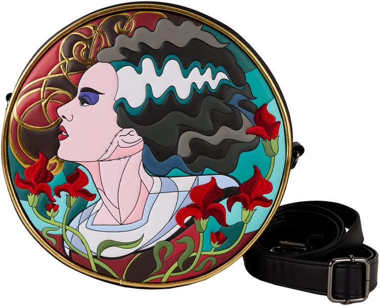 LOUUMTB0009 Universal Monsters - The Bride of Frankenstein Stained Glass Crossbody Bag - Loungefly - Titan Pop Culture
