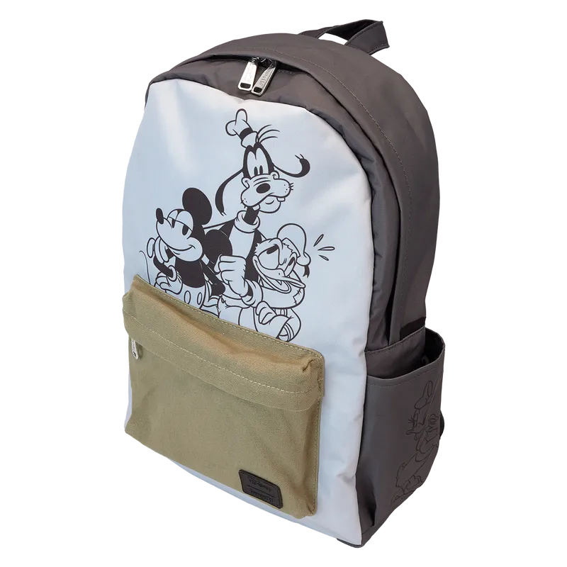 LOUWDBK3904 Mickey & Friends - Canvas & Nylon Full-Size Backpack - Loungefly - Titan Pop Culture