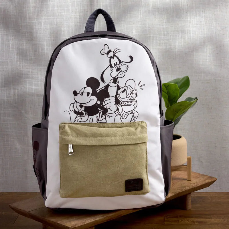 LOUWDBK3904 Mickey & Friends - Canvas & Nylon Full-Size Backpack - Loungefly - Titan Pop Culture