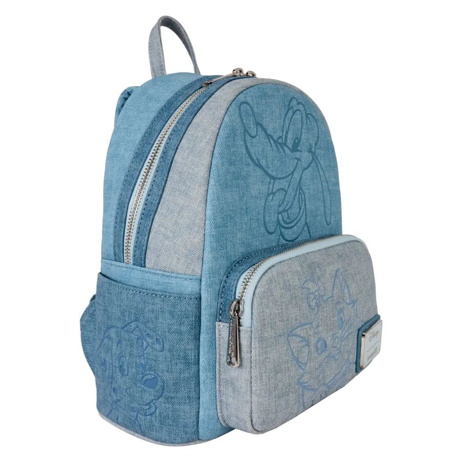 LOUWDBK4023 Disney - Dogs & Cats Faux Denim Mini Backpack - Loungefly - Titan Pop Culture