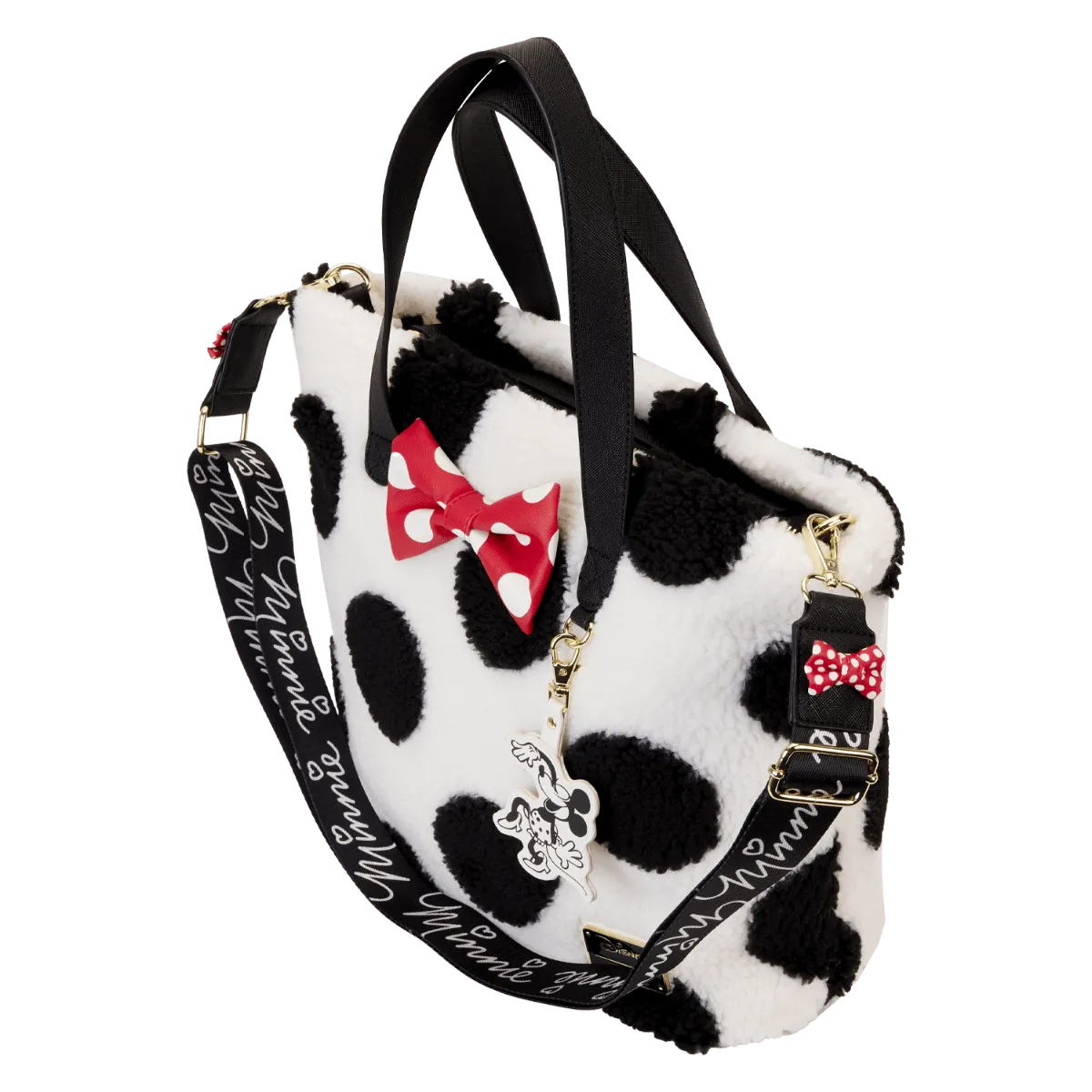 LOUWDTB2914 Disney - Minnie Rocks The Dots Sherpa Tote Bag - Loungefly - Titan Pop Culture