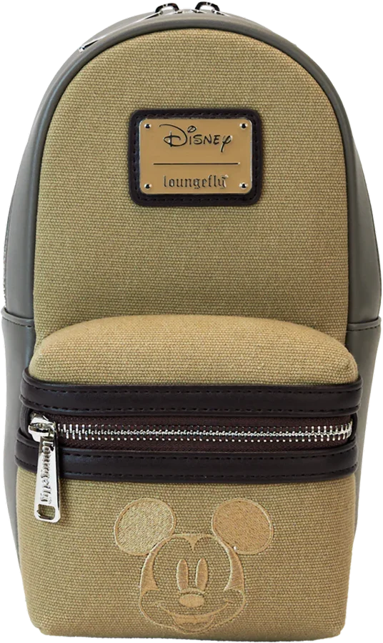 Mickey y sus amigos - Bolso bandolera tipo bandolera de lona y piel sintética para botellas de agua