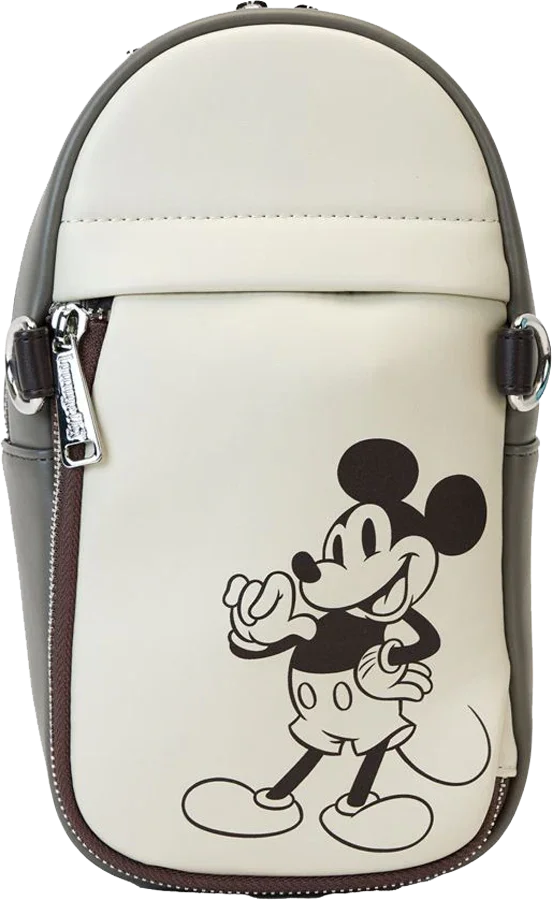 Mickey & Friends - Faux Leather & Canvas Water Bottle Crossbody