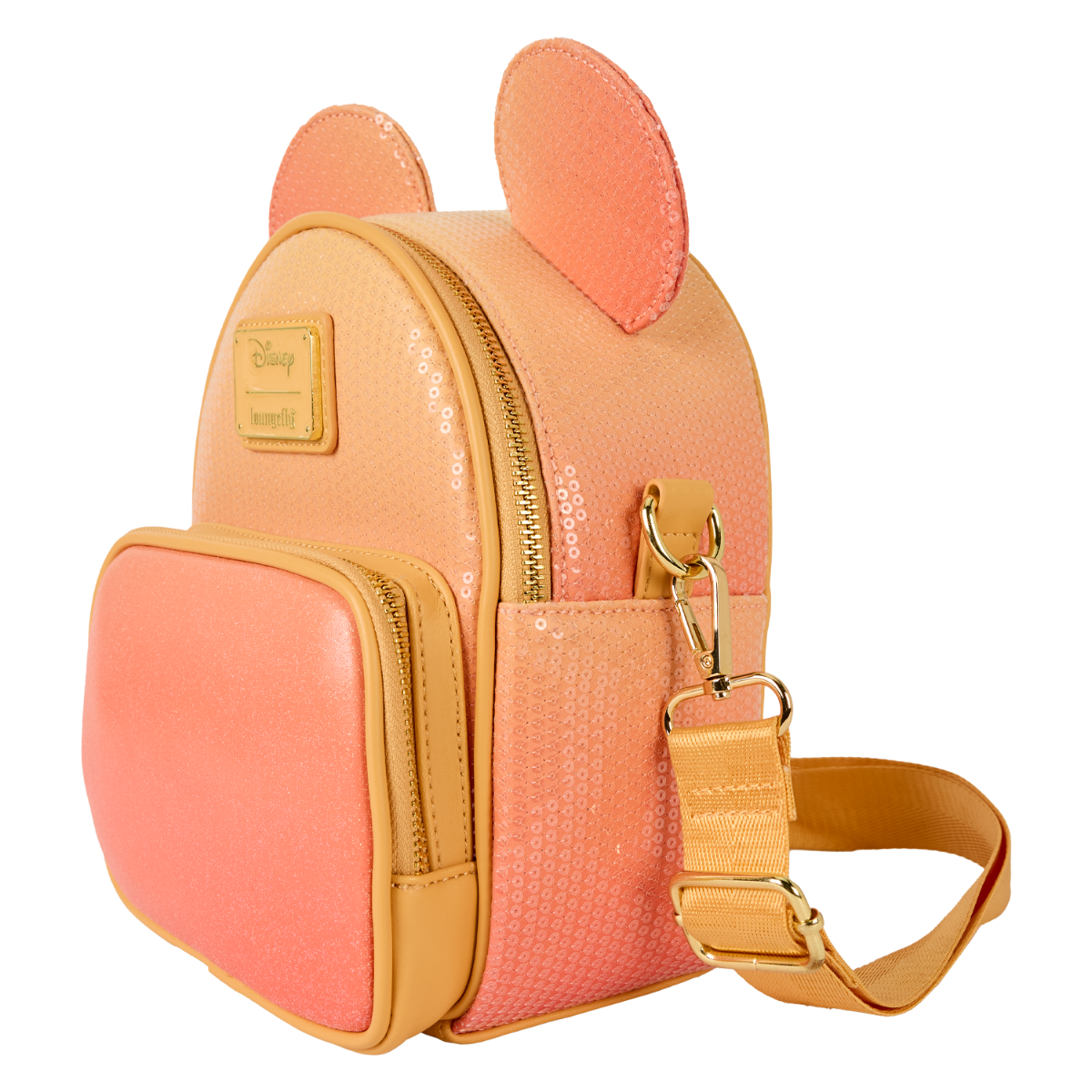 Disney - Mickey Mouse Glitter Convertible Mini Backpack & Crossbody Bag