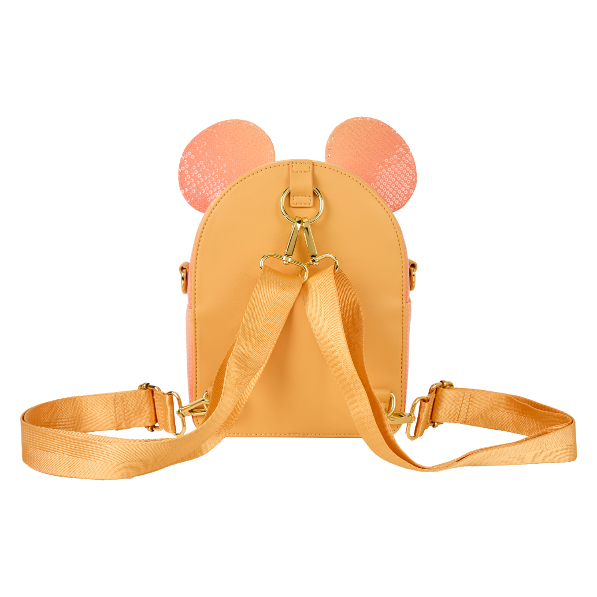 Disney - Mickey Mouse Glitter Convertible Mini Backpack & Crossbody Bag