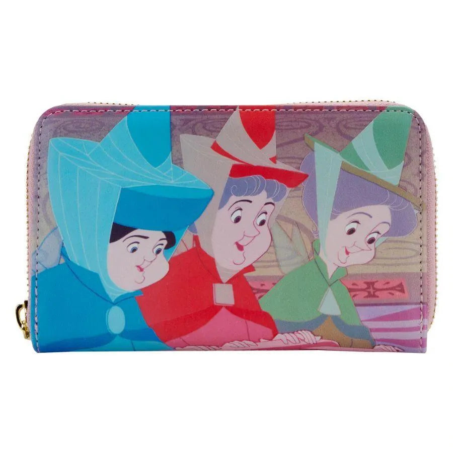 LOUWDWA2110 Sleeping Beauty - Princess Scene Zip Purse - Loungefly - Titan Pop Culture
